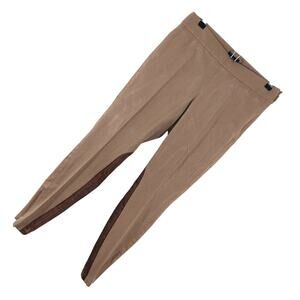 WHITE HOUSE BLACK MARKET! "THE LEGGING" TAN STRETCH "SUEDE" INSET PANTS! SZ 6